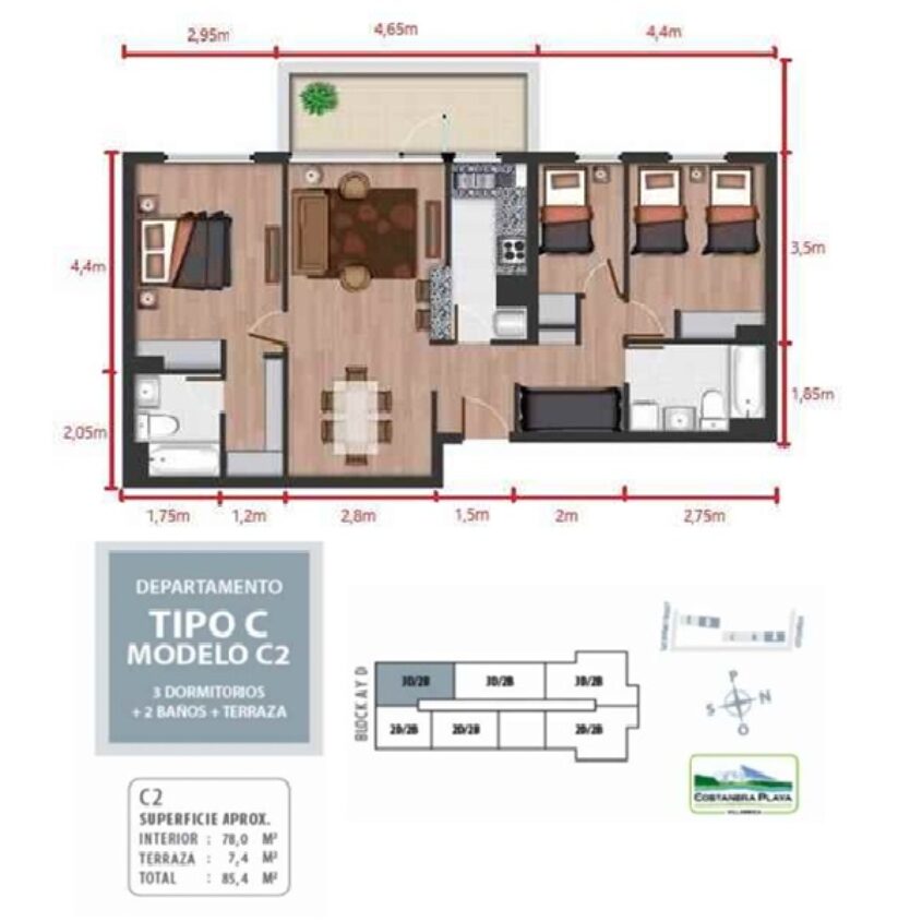 SE VENDE EXCELENTE DEPARTAMENTO EN CONDOMIO, CUIDAD DE VILLARRICA.