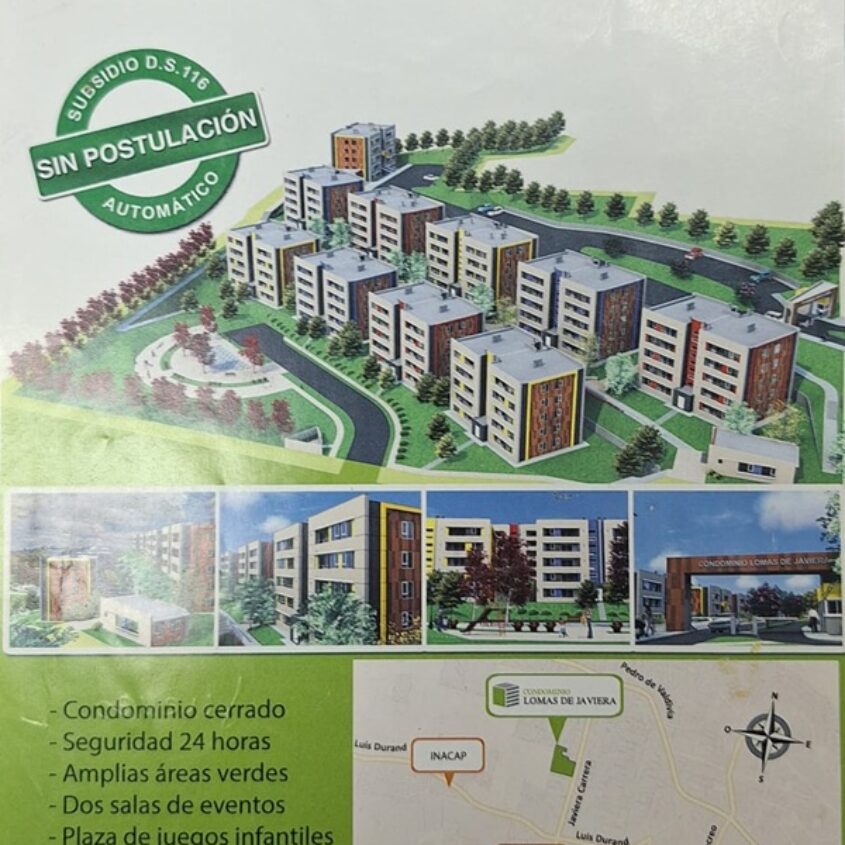 Se vende excelente departamento, condominio Lomas de Javiera, Temuco.